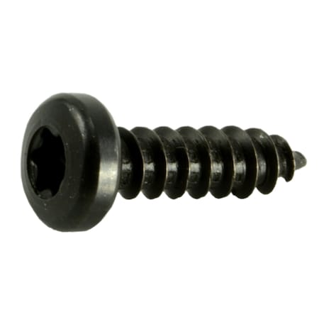 Midwest Fastener Sheet Metal Screw, #6 x 1/2 in, Black Steel Pan Head Torx Drive, 40 PK 36881